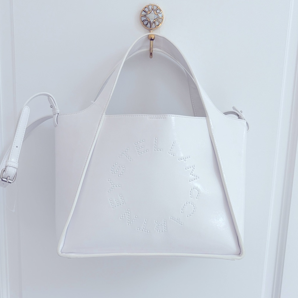 Stella McCartney White Geometric Tote